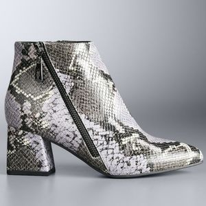 Vera Wang Snakeskin booties